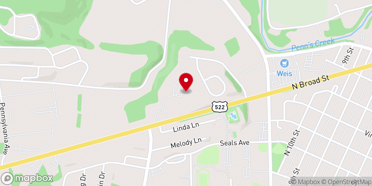 Map showing location of Christ United Methodist Church