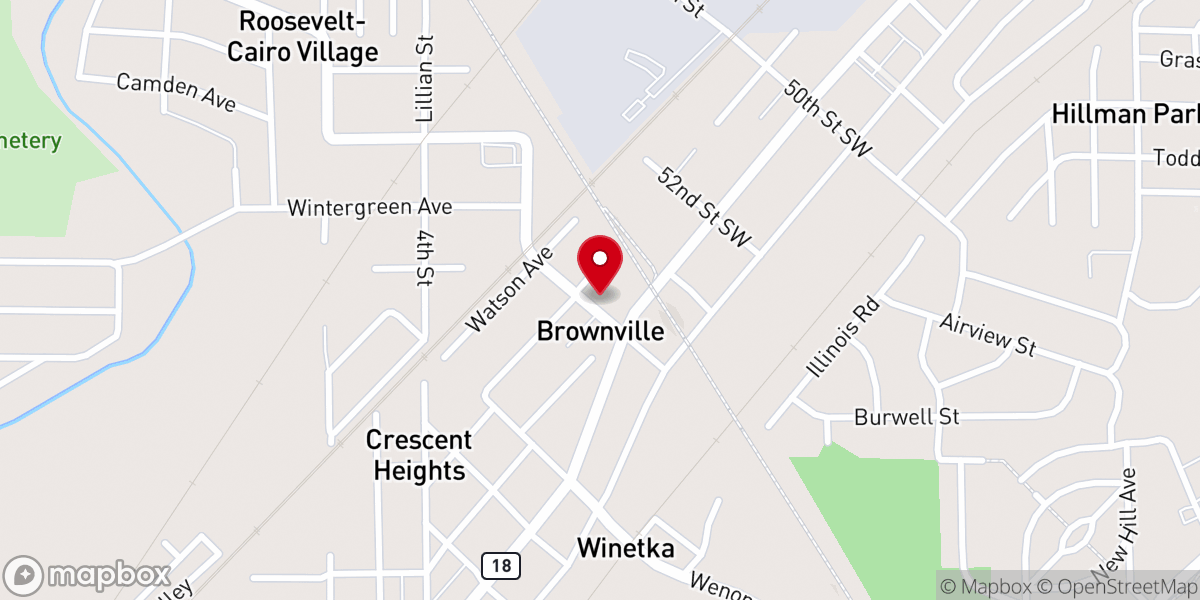 Map showing location of New Bethel Missionary Baptist Church