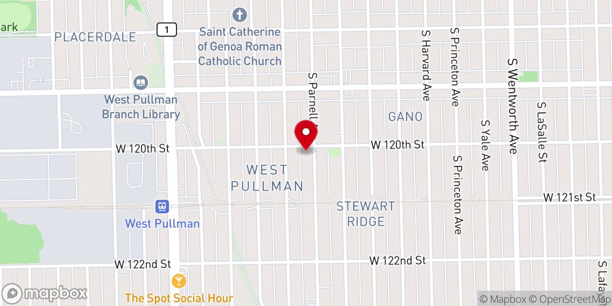 Map showing location of Gospel Pentecostal
