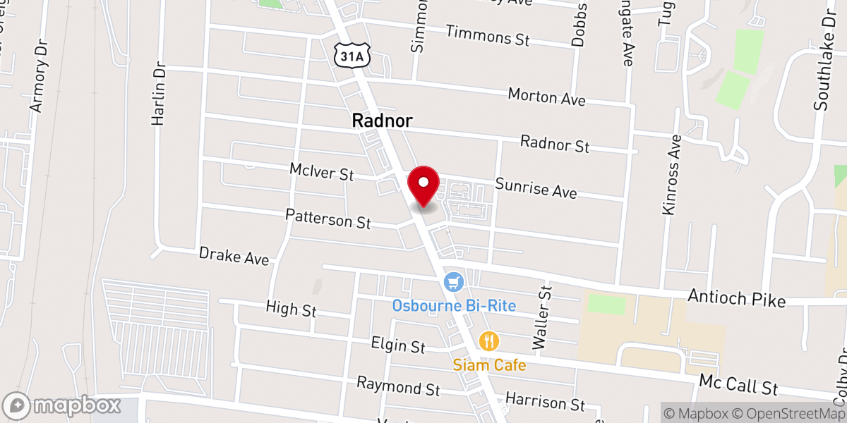 Map showing location of Our Lady Guadalupe Catholic Church