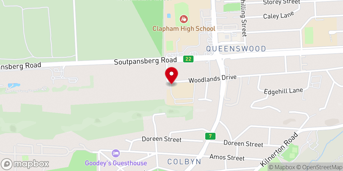 Map showing location of Christ the King Catholic Church