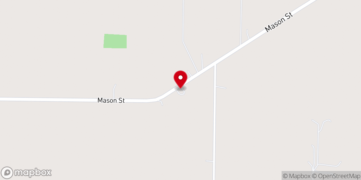 Map showing location of Mason Township Baptist Church