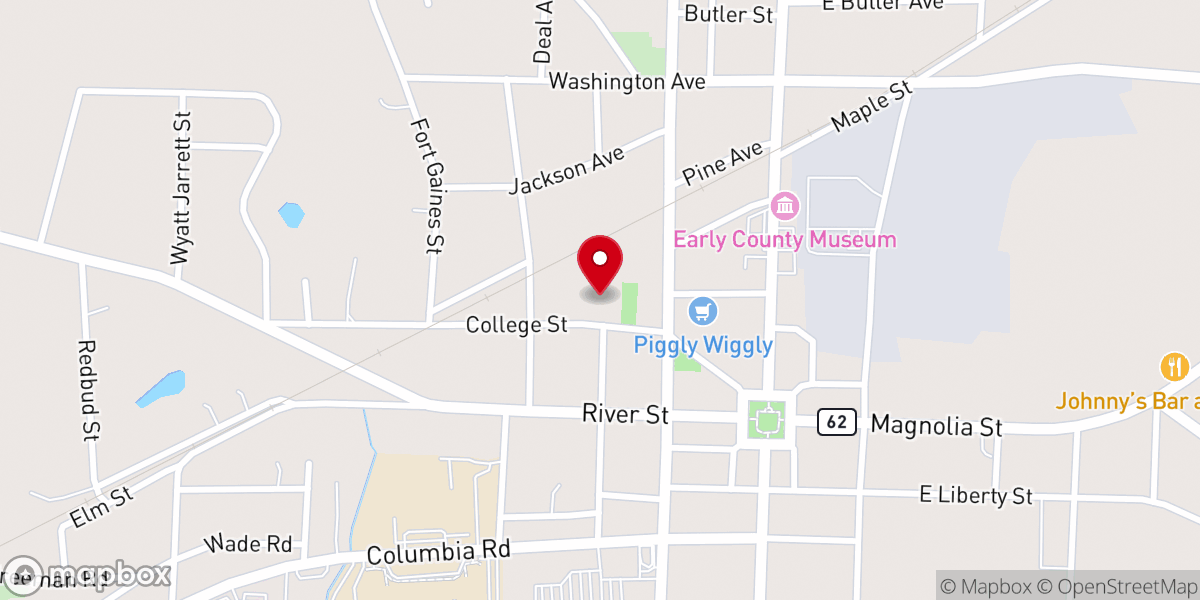 Map showing location of First United Methodist Church