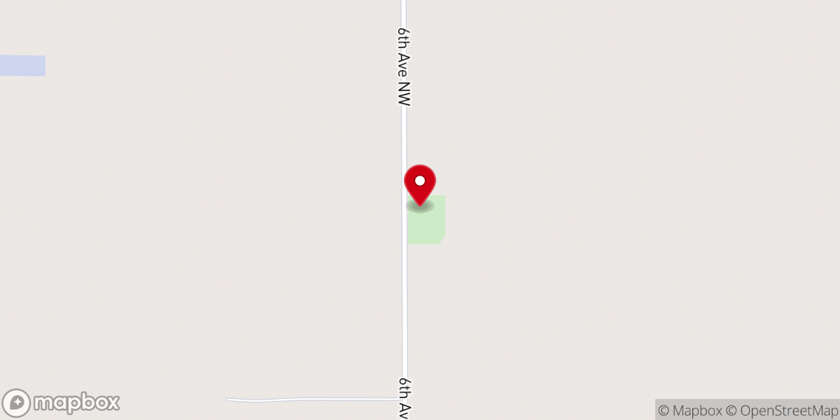 Map showing location of St. John Lutheran Church