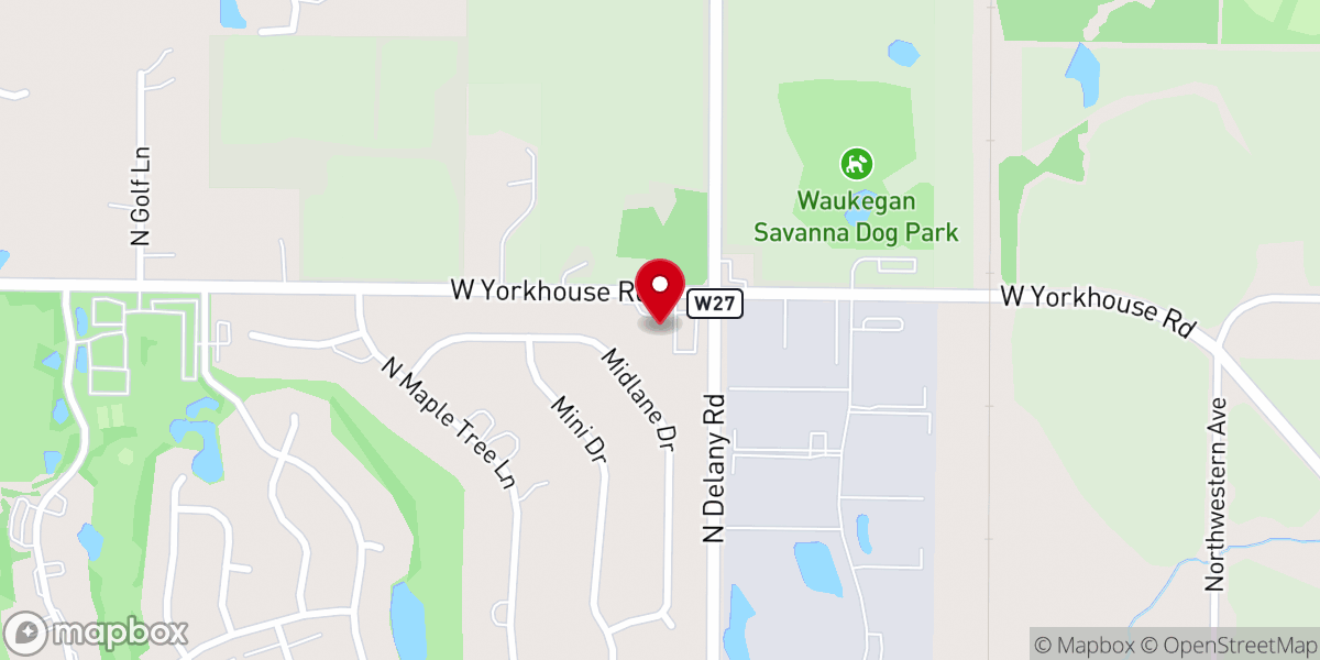 Map showing location of St. Marks Ev. Lutheran Church