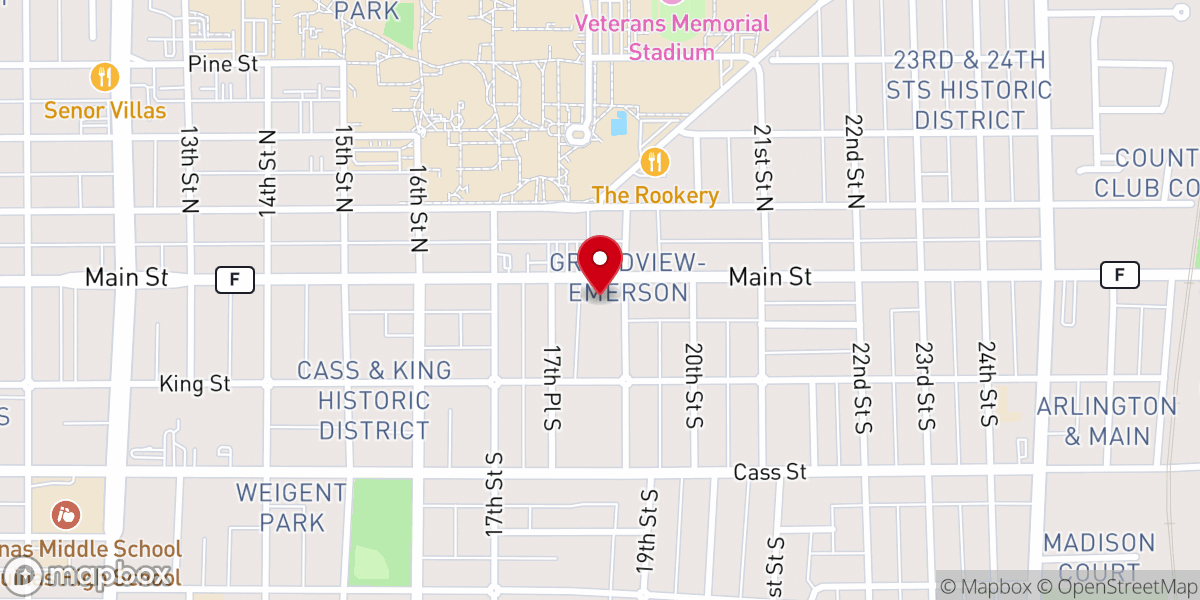 Map showing location of Congregation Sons of Abraham