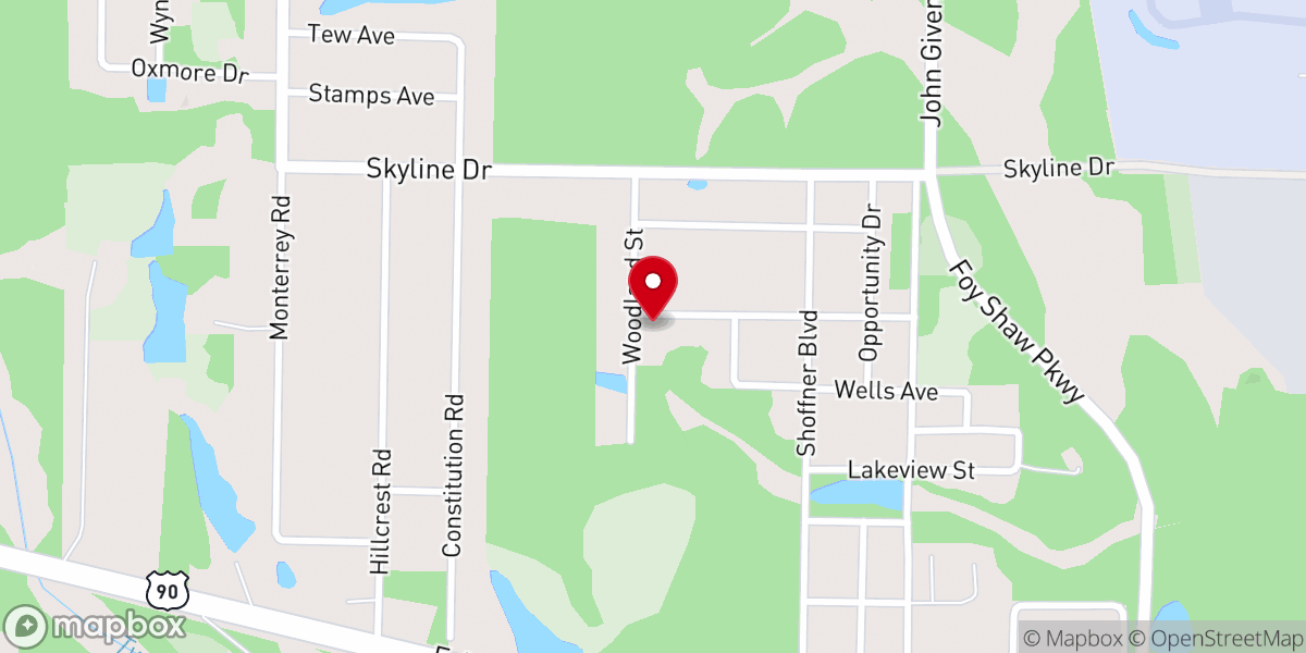Map showing location of Life Tabernacle