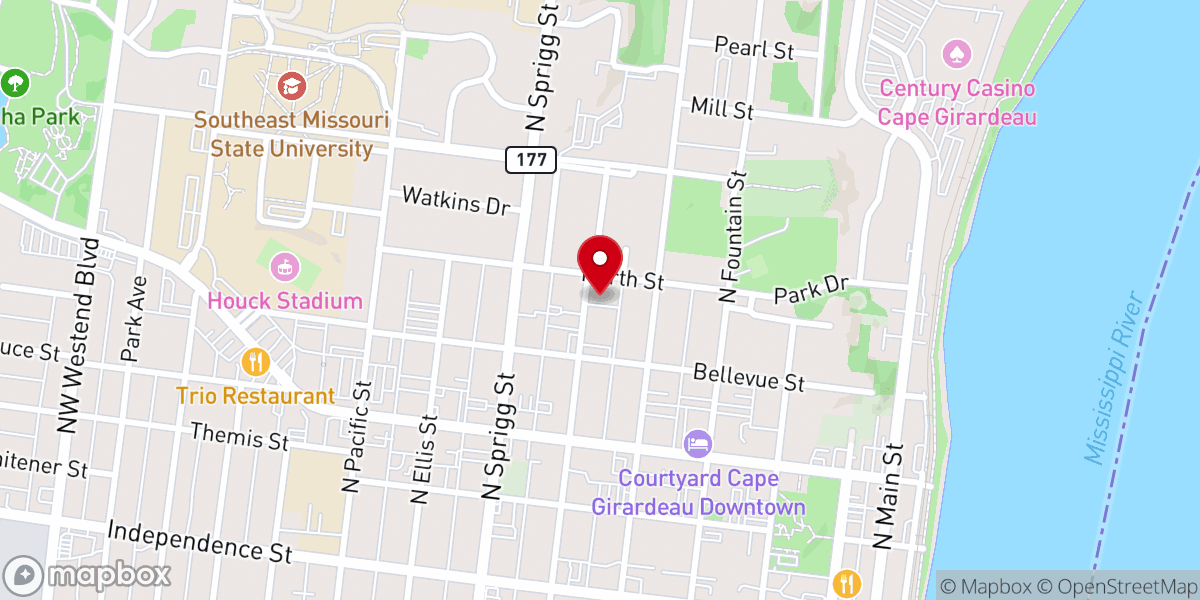 Map showing location of St. Justin Orthodox Church