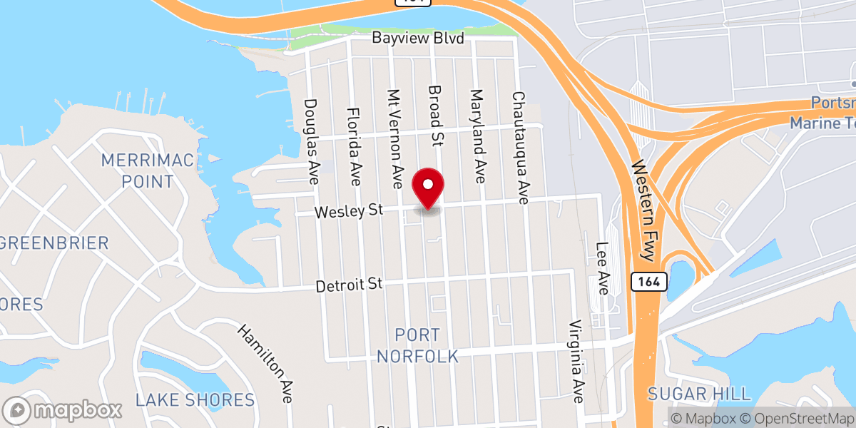 Map showing location of Broad Street United Methodist