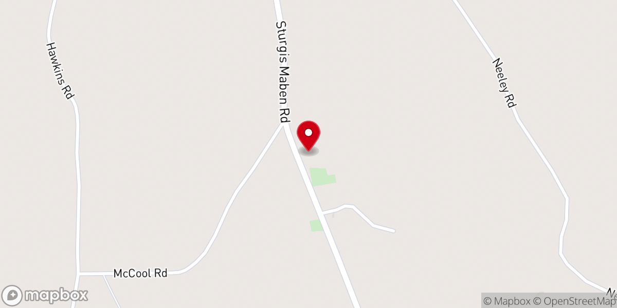 Map showing location of Double Springs Baptist Church