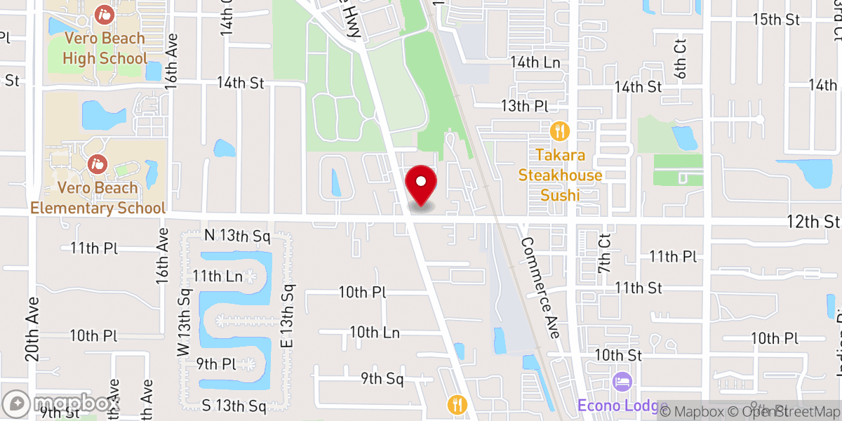 Map showing location of Antioch Primitive Baptist Church