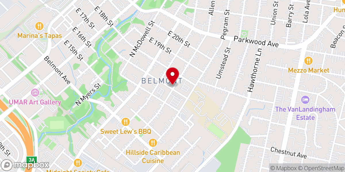 Map showing location of St. Paul Baptist Church