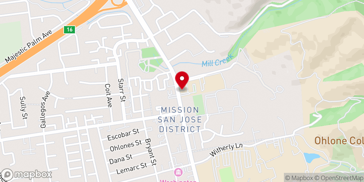Map showing location of St. Joseph Catholic Church