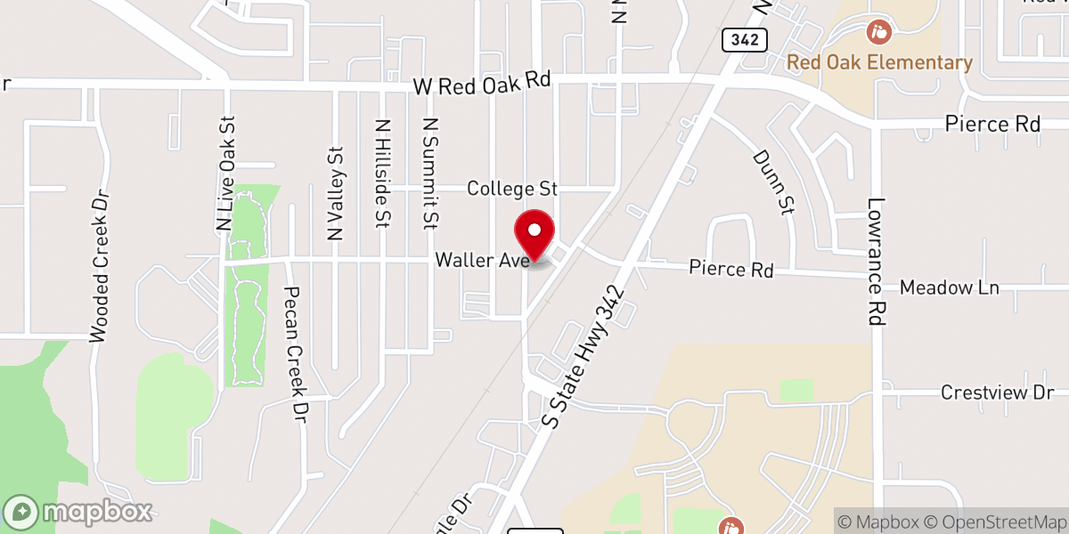 Map showing location of The Life Changing Church of Red Oak