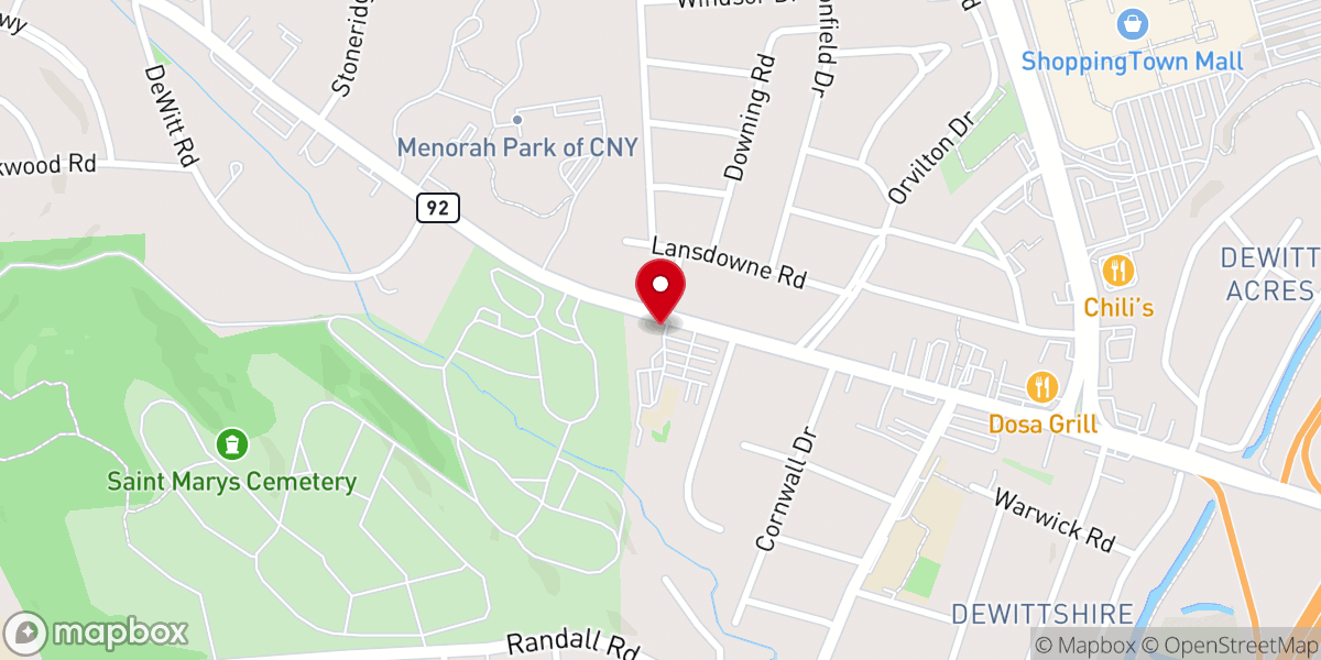 Map showing location of Holy Cross Church