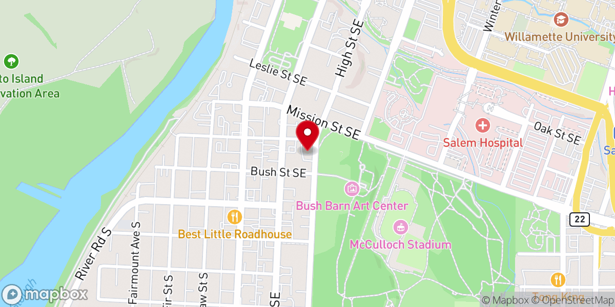 Map showing location of First Church of Christ, Scientist