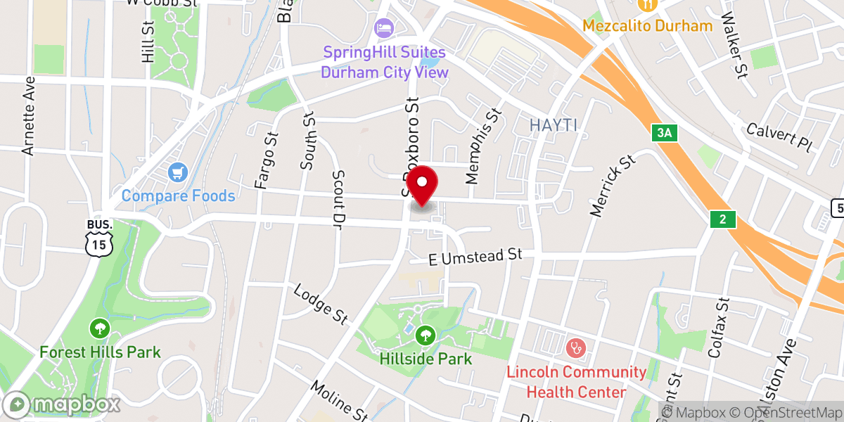 Map showing location of Mount Vernon Baptist Church