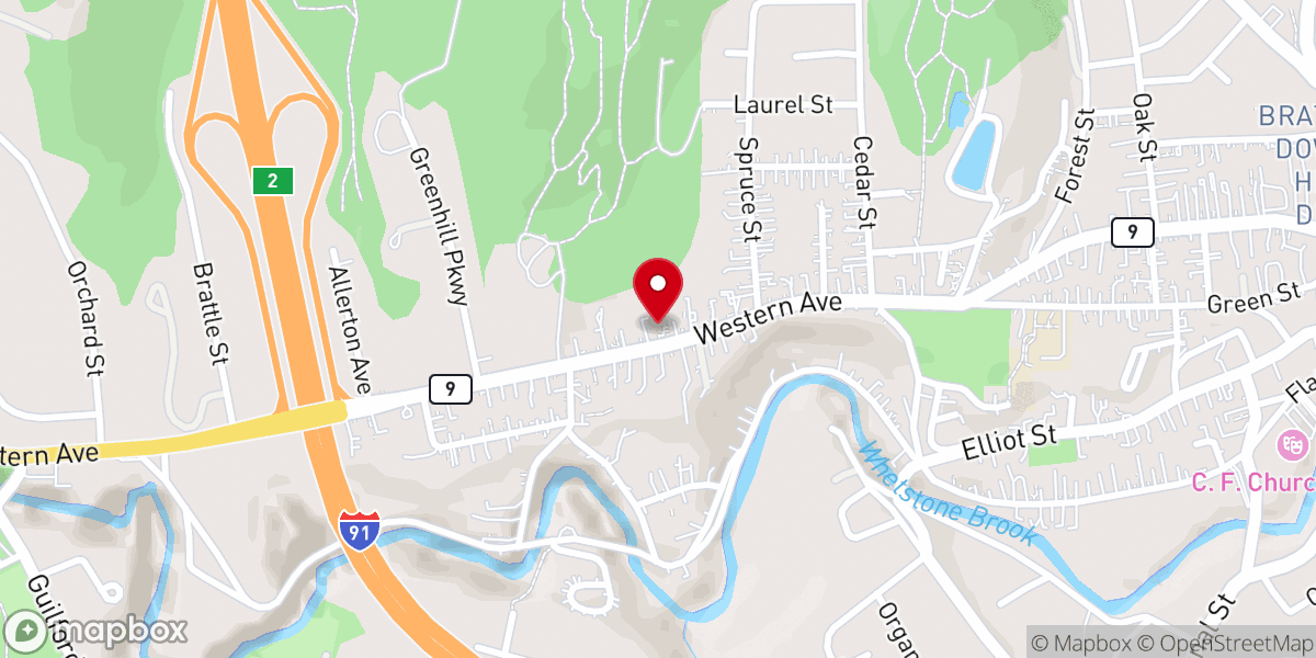 Map showing location of Trinity Lutheran Church