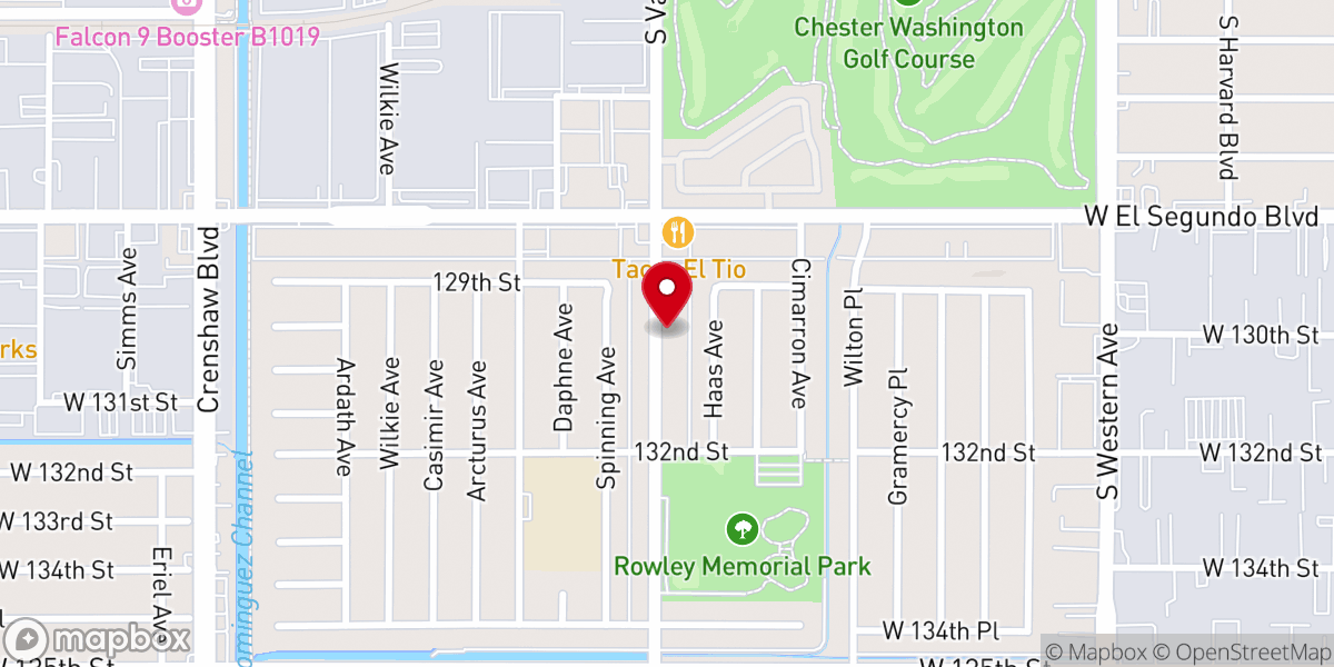 Map showing location of Hollypark United Methodist Church