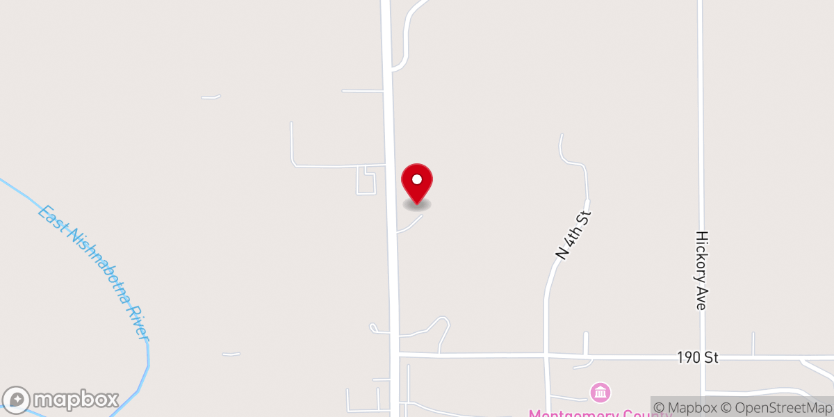 Map showing location of River of Life Church