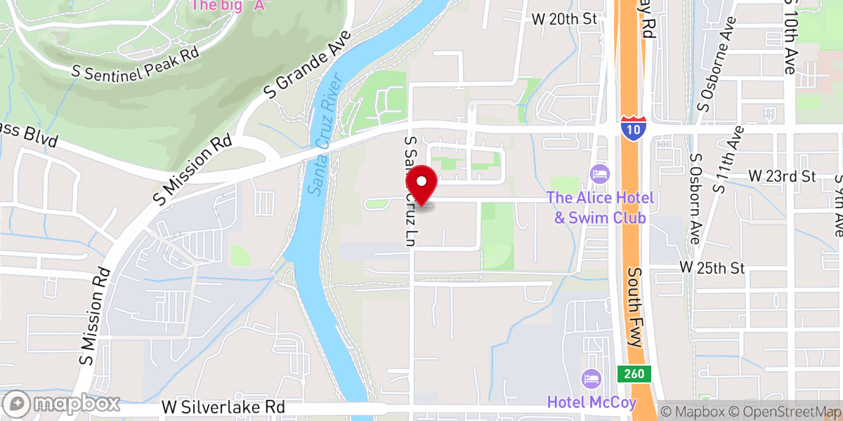 Map showing location of The Harvest Center Christian Church
