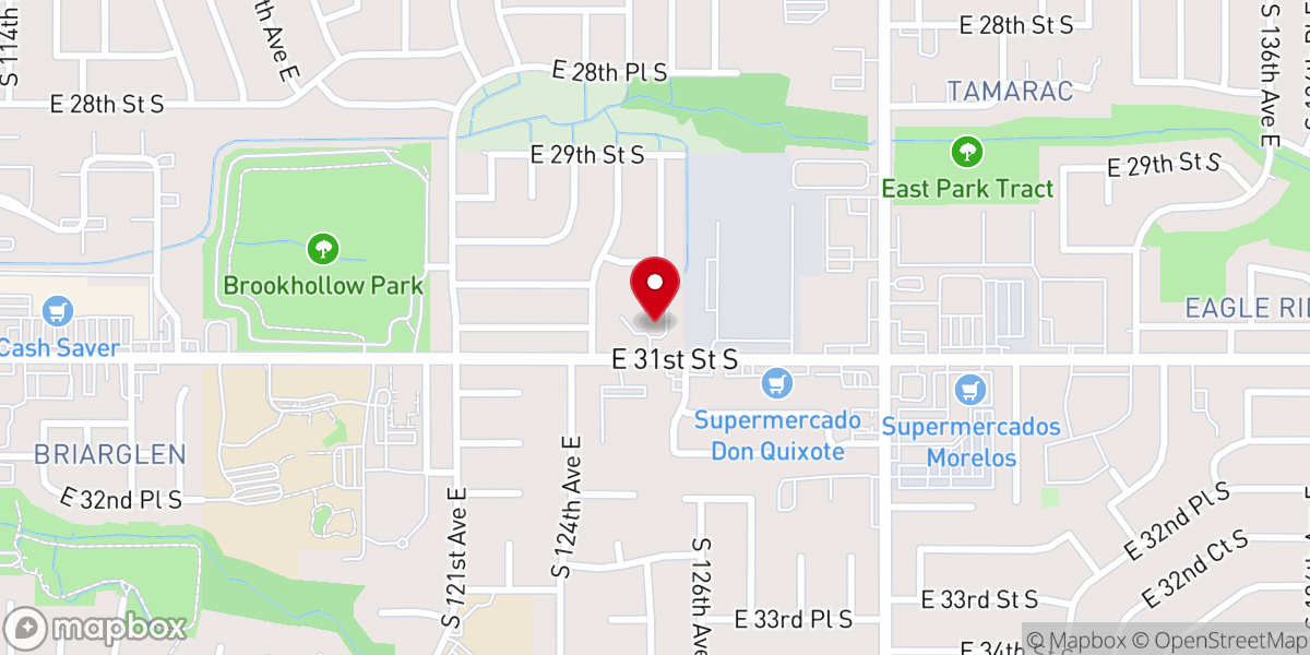 Map showing location of La Nueva Jerusalen Hispanic Church