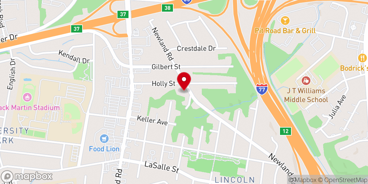 Map showing location of Clement Memorial AME Zion Church