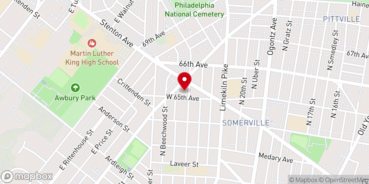 Map showing location of Faith and Fellowship Worship Center