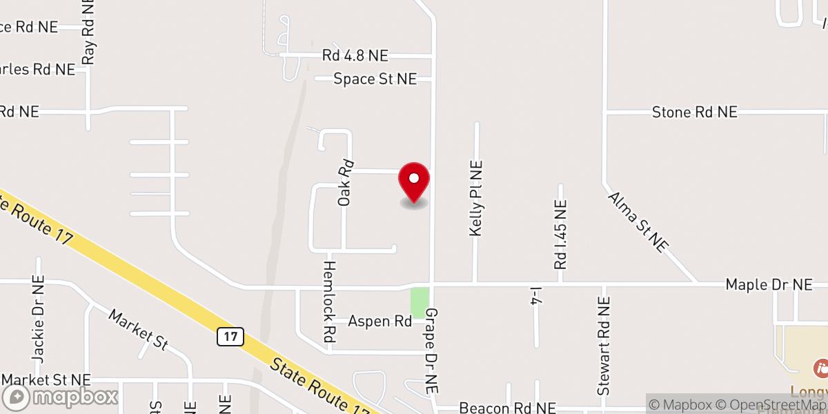 Map showing location of Church Of God Of Prophecy Moses Lake Wa