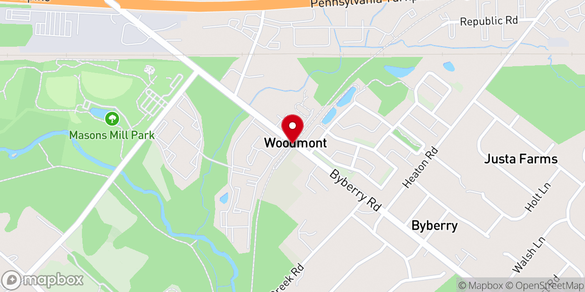 Map showing location of Pennypack Trail