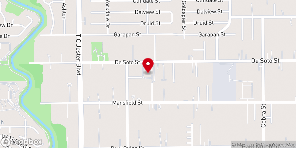 Map showing location of New Life Tabernacle Church of God in Christ