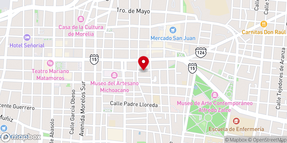 Map showing location of Atrio de la Iglesia de La Columna