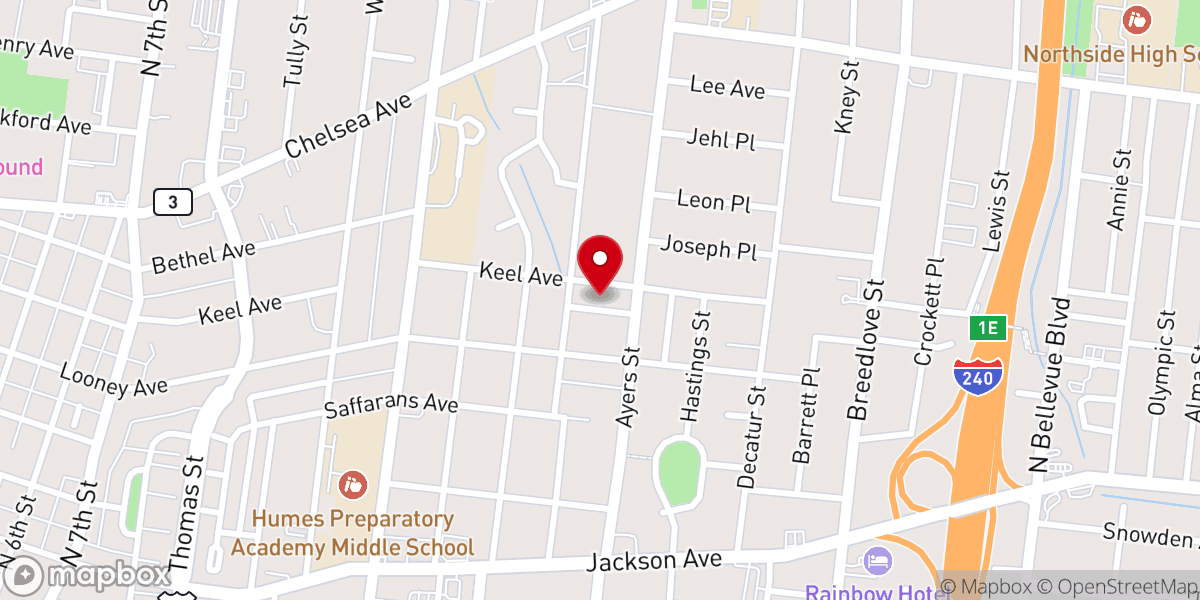 Map showing location of Straight Way Church of God in Christ