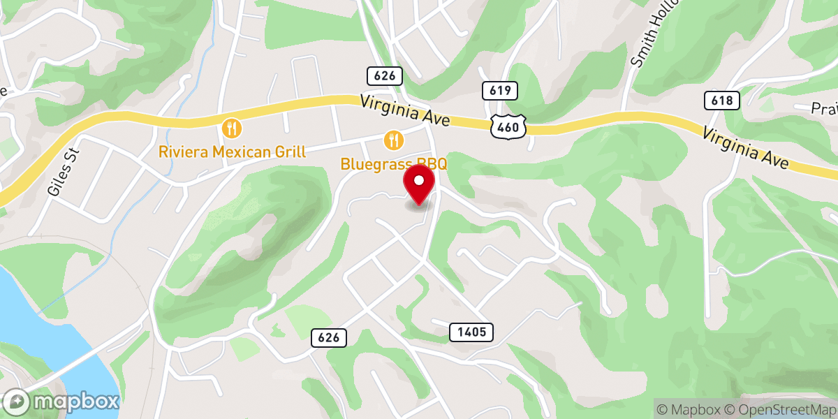 Map showing location of Castle Rock Baptist Church