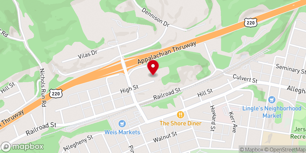 Map showing location of Lighthouse Wesleyan Church