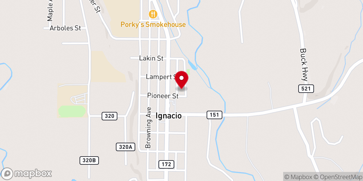 Map showing location of Zion Baptist Church