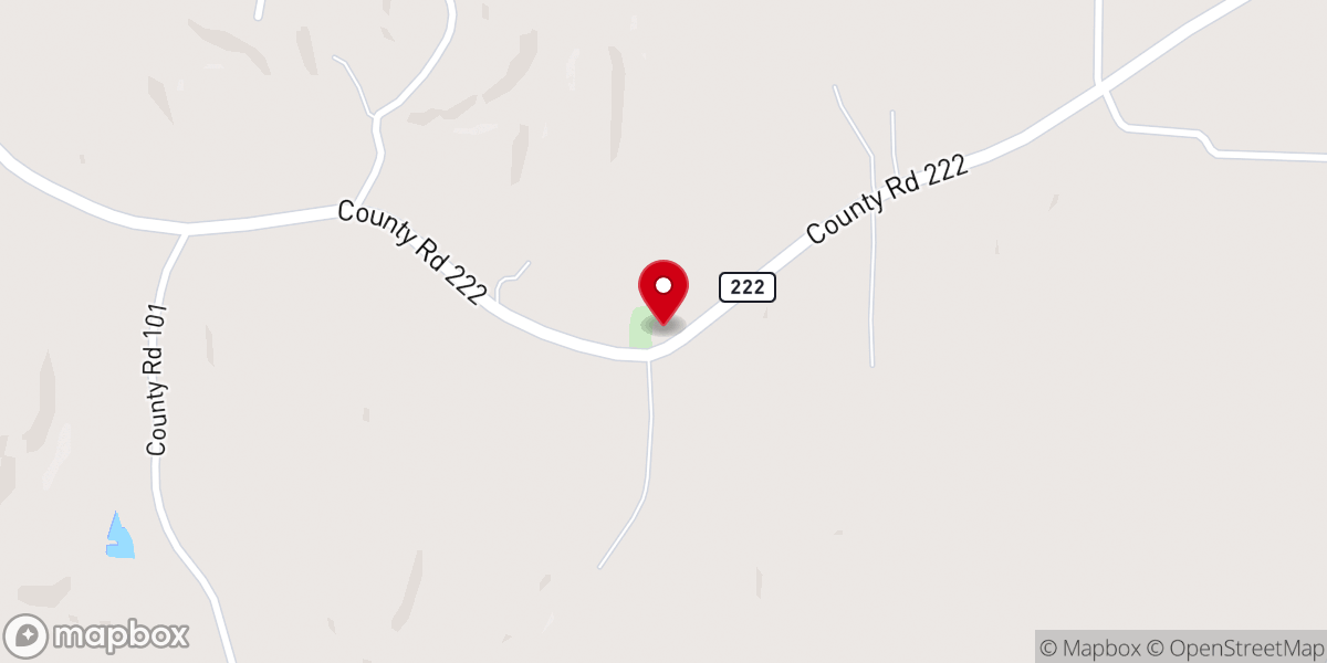 Map showing location of Persimmon Grove Church of Christ