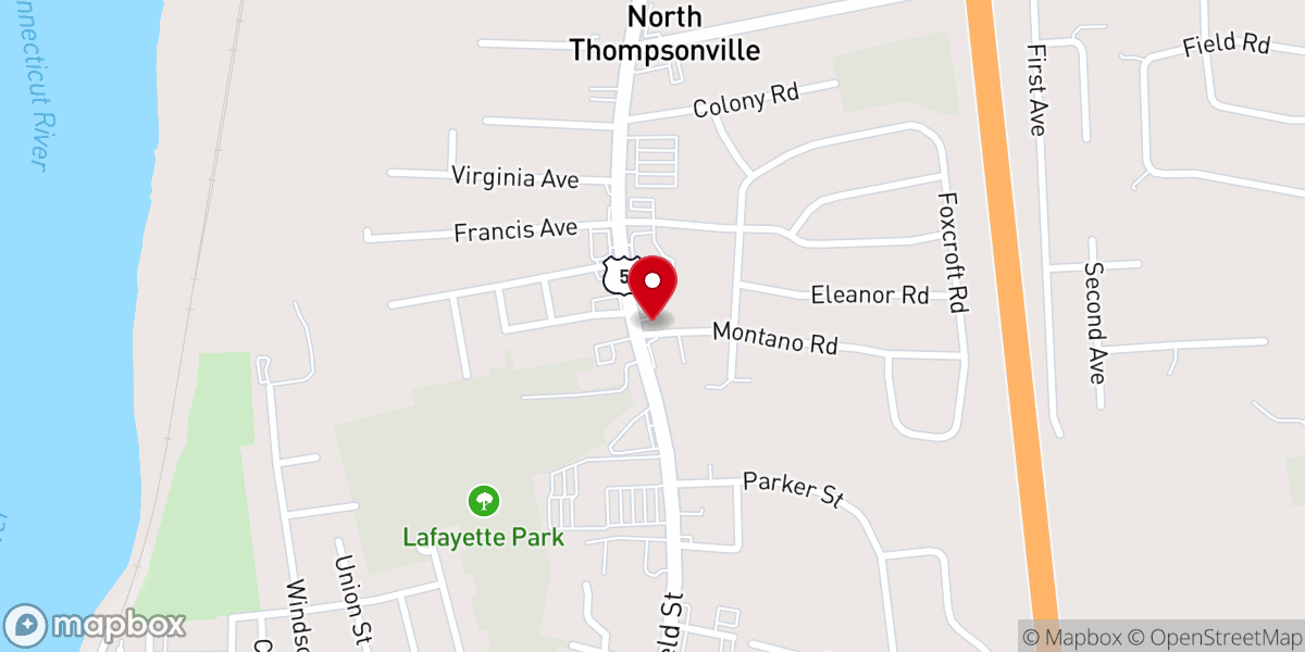 Map showing location of Going to the Chapel dress shop