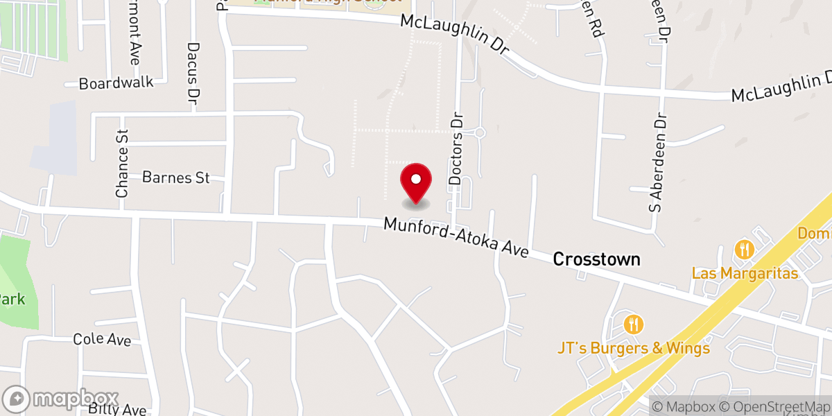 Map showing location of Genesis Church
