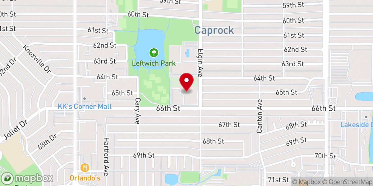 Map showing location of Redeemer Church