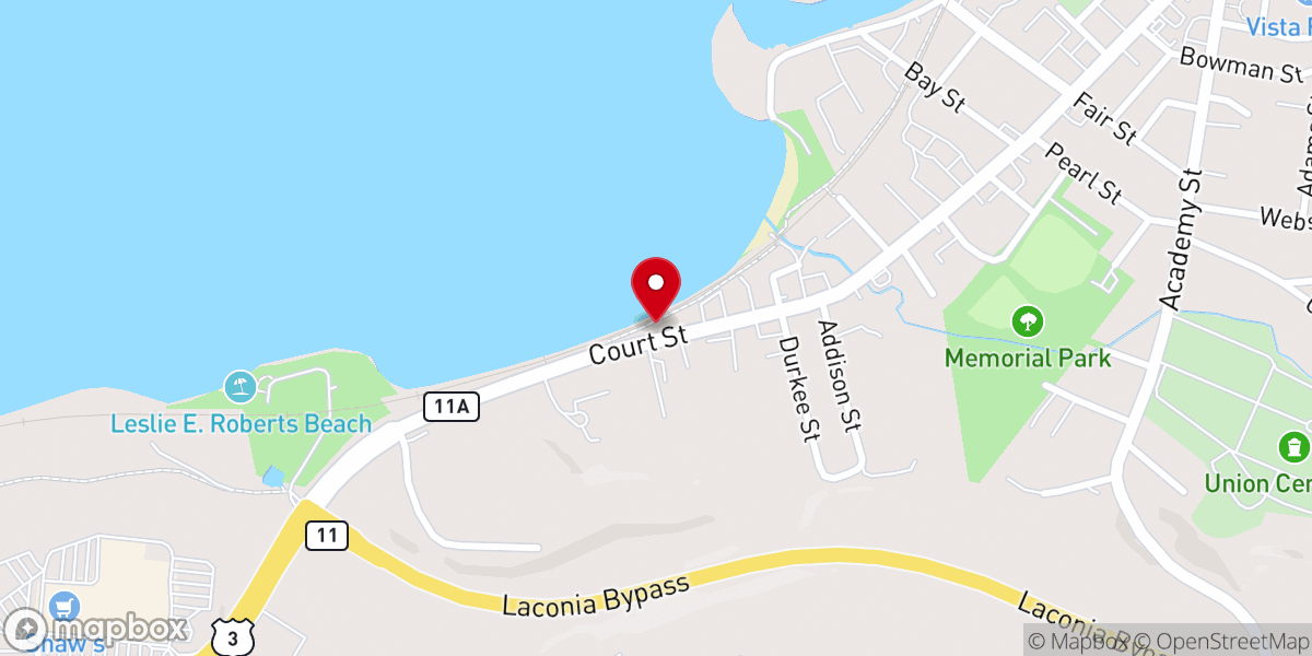 Map showing location of Winnisquam Bible Church