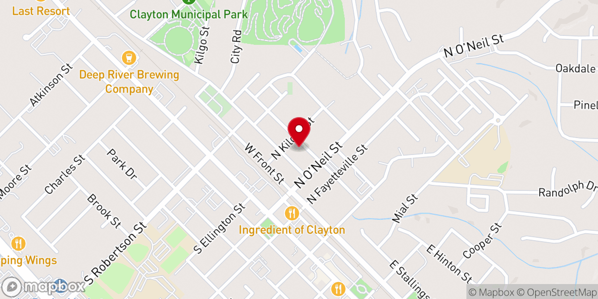 Map showing location of Church of Christ In Clayton