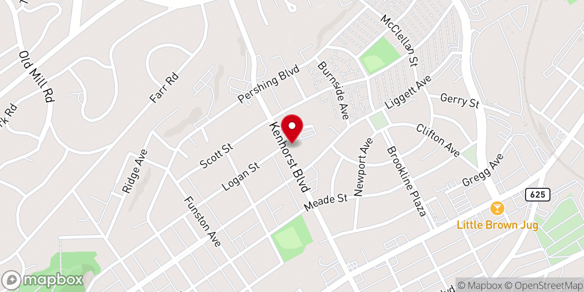 Map showing location of Kenhorst Blvd. Seventh-Day Adventist Church