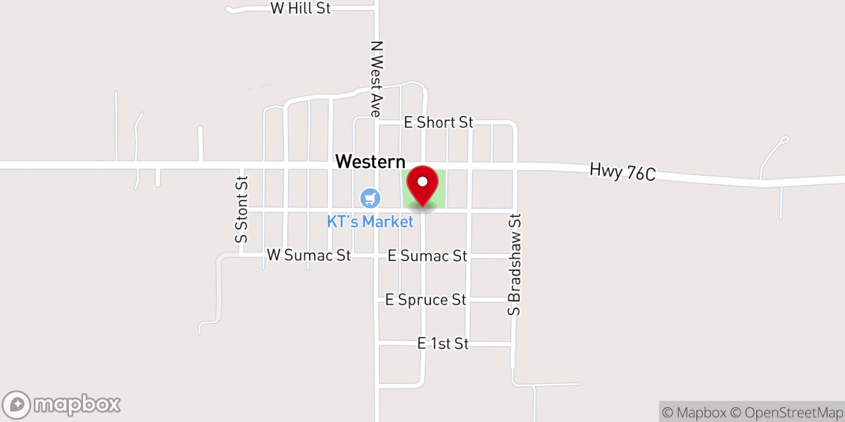 Map showing location of Western United Methodist Church