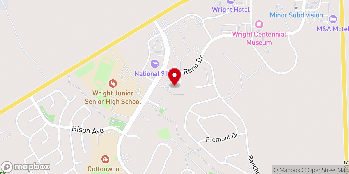 Map showing location of The Bridge Wright - A Foursquare Church