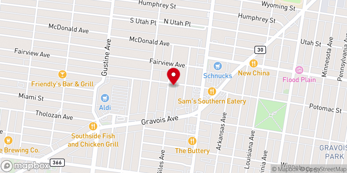 Map showing location of Glory Church of St Loius