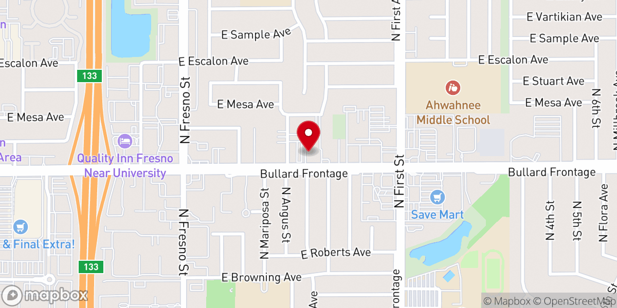 Map showing location of Church of Living Water