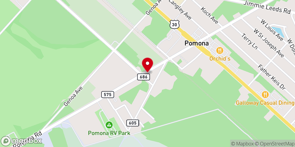 Map showing location of Redeeming Love Christian