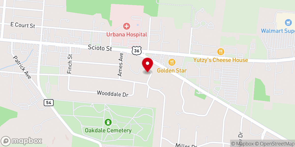 Map showing location of Sisters of Mercy