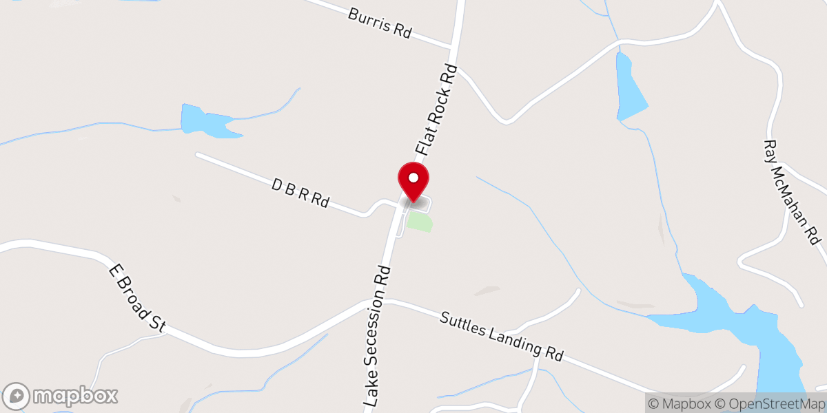 Map showing location of Rocky River Baptist Church